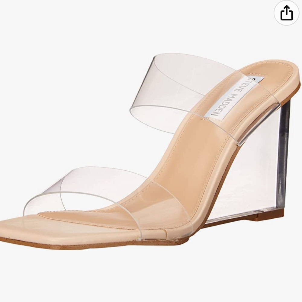Steve Madden Clear Wedge Sandal